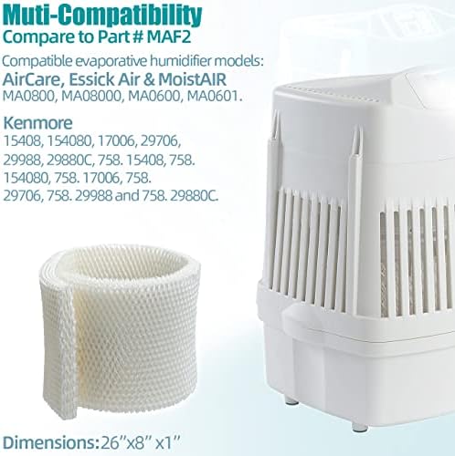 Filtro de pavio de umidificador MAF2 para atendimento aéreo - Essick air húmido Air MA0800 MA08000 MA0600 MA0601; Kenmore 32-15508 15408 154080