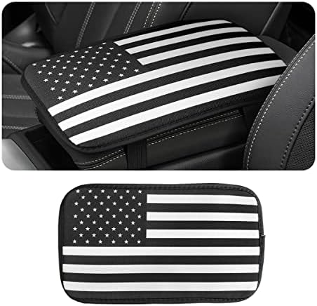 American Flag Center Console Pad, tampa da caixa de assento Auto braço para homens, poliéster Universal Cushion Protector