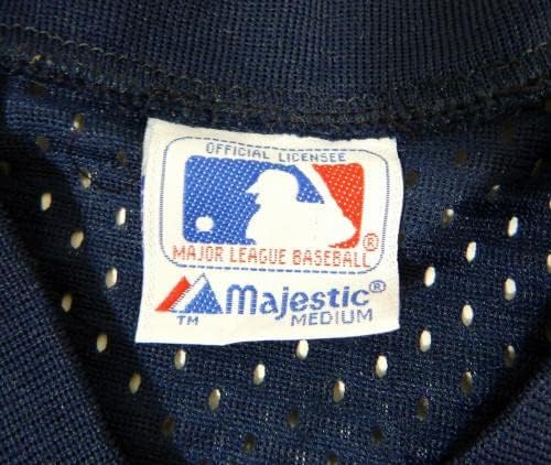 1983-90 California Angels Game Blank emitiu Blue Jersey Batting Practice M 729 - Jogo usou camisas MLB