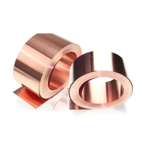 Folha de folha de cobre Metal 0,02 mm x 150 mm x 5000 mm, 1pcs fino 99,99% Pure Copper Flash Roll Folha para artesanato 0,02mm