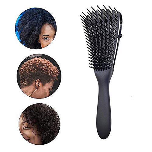 Pincel de destranjo para cabelos naturais - detangler para cabelos afro 3a a 4c kinky ondulado encaracolado - facilmente com