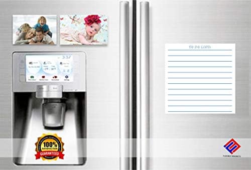 Apagar a lista a seco Lista - Magnetic To Fats - Para fazer a lista de geladeira, armário, armário de arquivo, escritório, sala de aula e muito mais! 8 x 8,5 - 1 pacote.