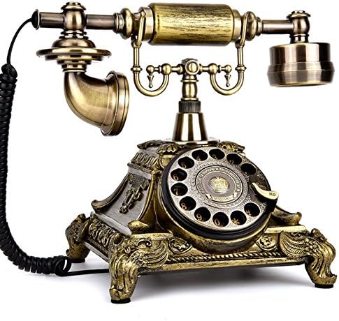 Amydream European Rotary sem fio Telefone antigo, telefone fixo retro telefonia moda criativa Rotary Vintage Telefone