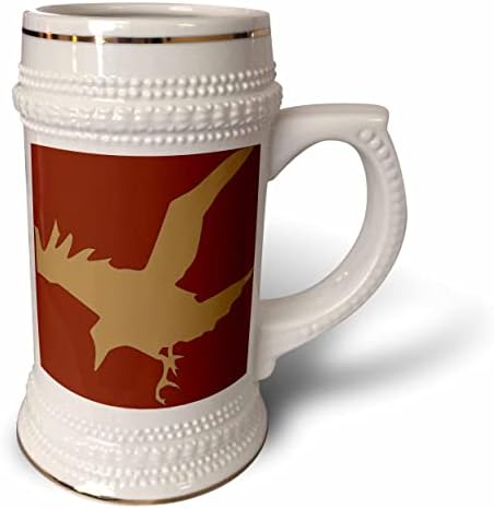 3drose Raven ou Crow in Flight Silhouette - 22 oz de caneca