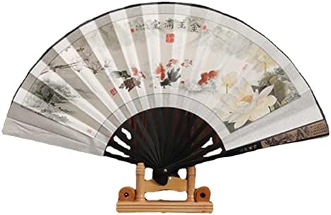 Xialon 8in Fan Bone Pano Impresso Fã de Hand Summer Necessidades Decoração de casa Decoração Durável Ventilador dobrável