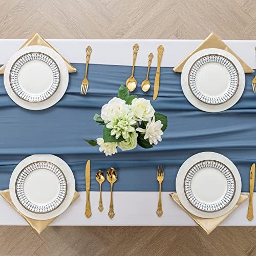 12pack de 10 pés de mesa de chiffon corredor de 29x120 polegadas de mesa romântica para festa de aniversário para festa de