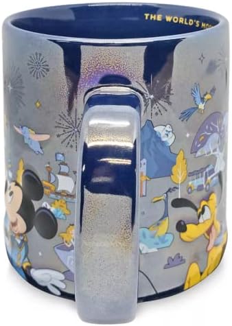 Parques temáticos Walt Disney World 50th Anniversary Mickey Mouse and Friends Ceramic Caneca, 15 onças