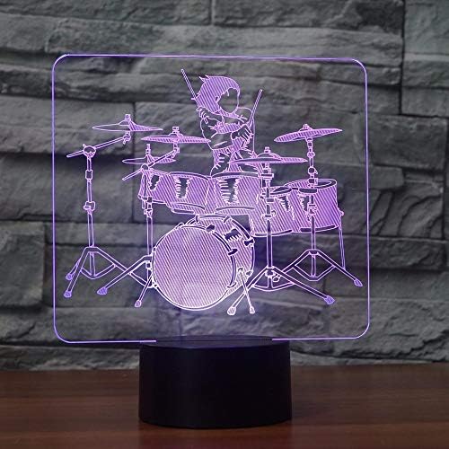 LLWWRR1 3D Visual LED Kit Rock You Table Lamp 7 Color