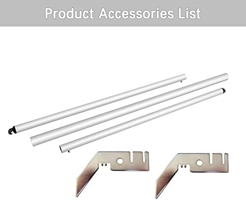 Hecis Double Cayer Ajustável barra transversal e cabides para uso com kit de cachimbo e cortina, largura de 8 a 10 pés