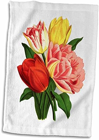 3drose Florene Vintage - Tulips Vintage Style - Toalhas