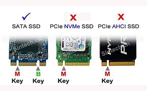 SINTECH NGFF M.2 SSD SATA Adaptador cartão com cabo USB 2.0 SATA