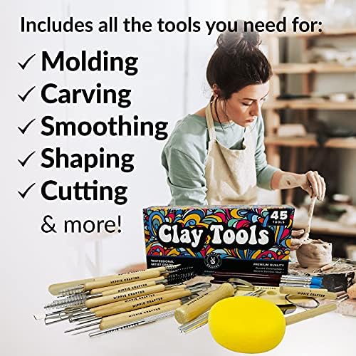 Kit de ferramentas de cerâmica e ferramentas de argila de polímero conjunto para modelar o kit de ferramentas de escultura de