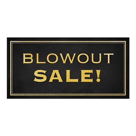 CGSignLab | Janela Blowout Sale -Classic Gold se apega | 24 x12