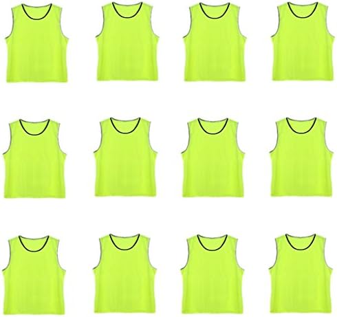 DreamHigh DH Soccer Sports Practice Pinnies Treinando Mesh Vests Juventude -12 PCS Pack
