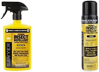 Sawyer Products SP657 Premium permetrina repelente de insetos para roupas, equipamentos e tendas, spray de gatilho,
