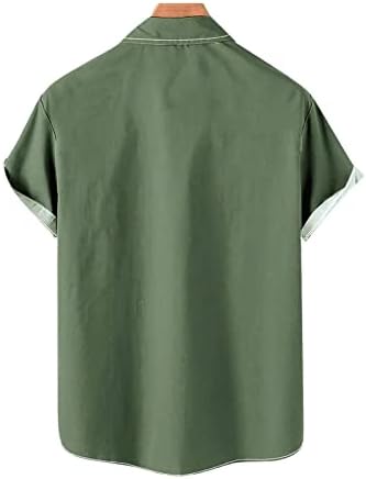 Camisa havaiana masculina do RTRDE Summer Cool fino e respirável colarinho pendurado gradiente tingido camisa de camisa
