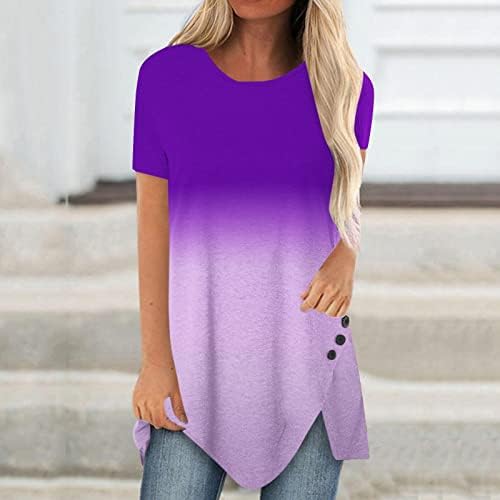 Mulheres Camisa de manga curta outono verão 2023 Crew algodão gráfico de algodão solto ajuste plus size blusa camiseta