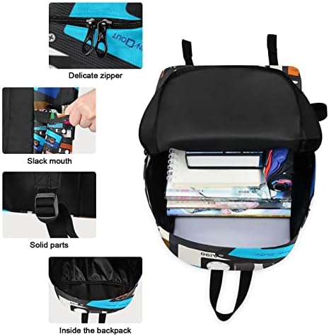 Mochila colorida de fita cassete para meninos mochila com garotas com mochila de backpack da escola para camping backpack de laptop