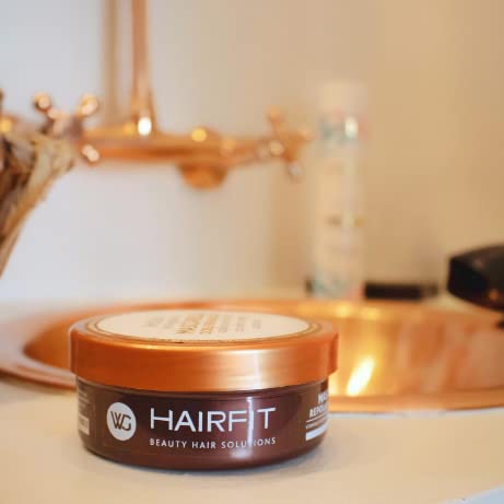 Hairfit Repolarizing Mask com vitamina E e aminoácidos. Mistura potente de vitaminas, ervas e aminoácidos para incentivar cabelos mais fortes, mais grossos e mais longos
