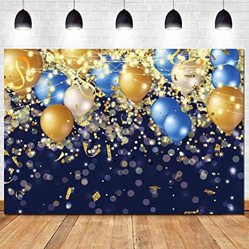 Foto de brilho azul royal pano de fundo 8x6 ft tecido dourado glitter fotografia fotografia background birthday wedding