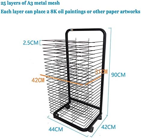 Racks de secagem de Fehun, rack de armazenamento de revista de placa dobrável, adequada para escolas de arte e estúdios de