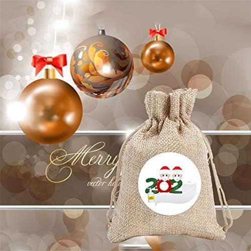 Dbylxmn natal impresso bolsa de bolsa de presente Papai Noel Backpack Linen Candy Home Textiles Roupas de contêiner