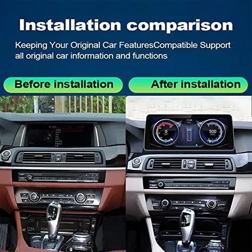 ACARNAVI 10.25 'estéreo de carros e unidades principais para BMW 5 Series F10/F11 2011-2012, GPS Navigation Car Multimedia Player com
