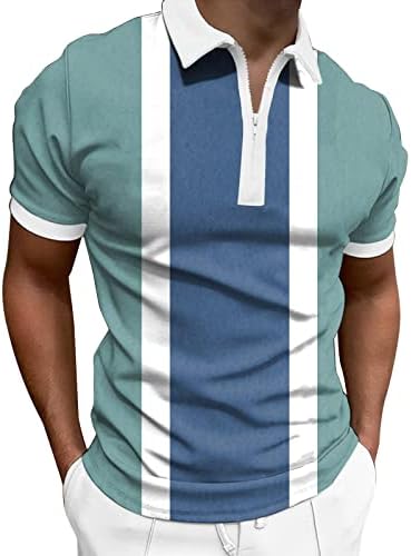 XXBR Camisas de pólo de verão para homens, 2022 New Men's Zipper pesco