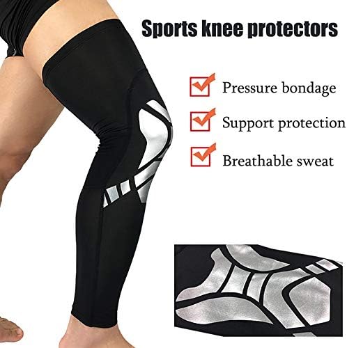 N/A 1 par possui silicone Antiskid Longo Knee Support Brace Brace Breathable In Summer Pad Protetor Sports Basketball Perna Kneepad