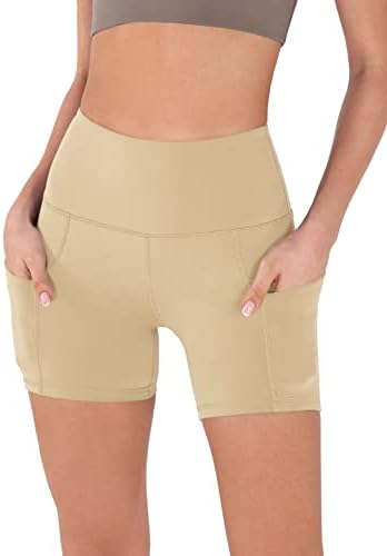 Ododos Women's Tummy Control Yoga Shorts 2.0 com bolsos de altura da cintura atlética shorts-5 / 8