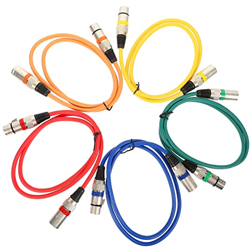 Cabo de iluminação de iluminação MILISTEN Cabo de iluminação 5pcs Cabo de microfone para fêmea para fêmea Balanced Microfone Cord Audio