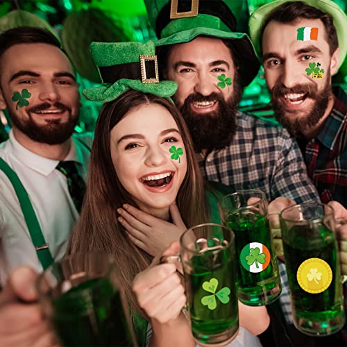 240 PCs Shamrock Tatuagens temporárias para crianças, segurança de tatuagens a granel à prova d'água de segurança, brinquedos de tatuagens temporárias para crianças, melhor escolha para desfile irlandês e festa irlandesa, 60 designs diferentes shamrocks pote de bandeiras irlandesas de ouro