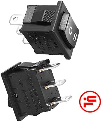 Interruptores AC 250V 6A 125V 10A SPDT ON-OFF-ON 3 Posição 3Pole Mini Rocker Foot Switches 4PCs