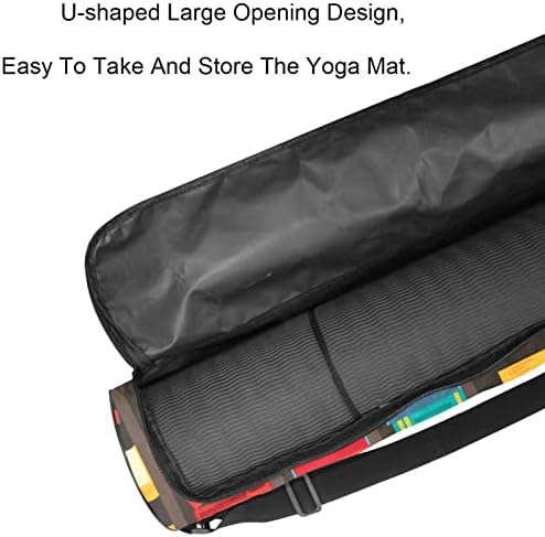 Laiyuhua Yoga Mat Bag, Bolsa de ginástica de ioga com zíperes duplos para mulheres e homens - zíperes lisos, abertura grande em