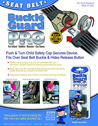 Tampa do botão do cinto de segurança da Buckle Guard Pro - ajuda a manter as crianças e os passageiros com segurança em segurança! Define os dedos curiosos e acidentalmente o que não