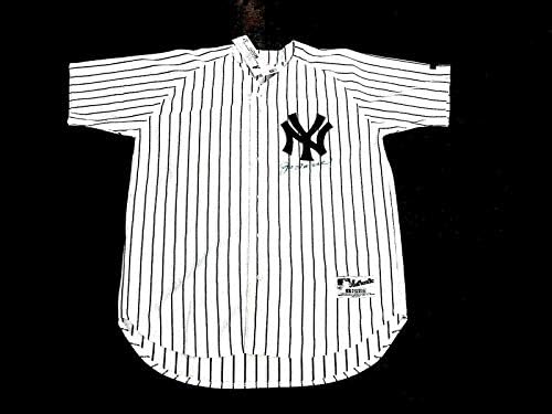 Joe Torre WSC NY Yankees Hof assinou Auto Russell Home Field Pro Jersey Steiner - Jerseys autografados da MLB
