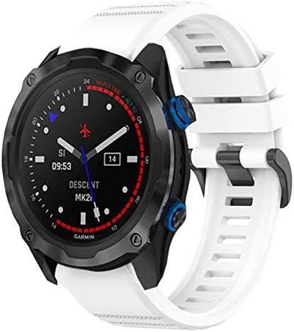 Compatível com bandas Garmin Fenix ​​7X, YouKei Silicone Substacting Wrists Sport Strap compatível com Garmin Descent Mk2i / Descent Mk2 Smartwatch