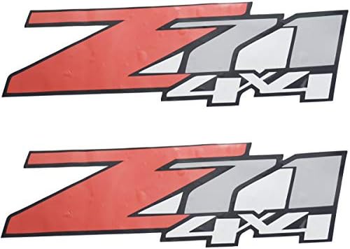 Conjunto de 2 Z71 4x4 Decalques Adesivo Compatível com Silverado Sierra Truck Sticker