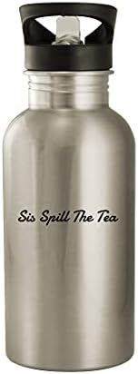 Presentes de Knick Knack Sis derramar o chá - 20 onças de aço inoxidável garrafa de água ao ar livre, branco