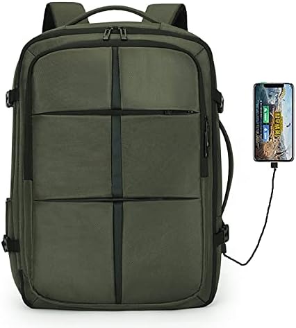 Backpack de laptop de 17,6 polegadas de grande capacidade Expandível Charging Rucksack Business Daypack Bolsa de bagagem