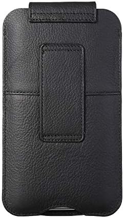 Cartão de cinto de couro vertical premium de capa de telefone com loop de cinto de cinto, compatível com o iPhone 11 XR, compatível com o Samsung Galaxy Note 10, S10, S20, J7 Prime, S8 Active, A6, A7 N