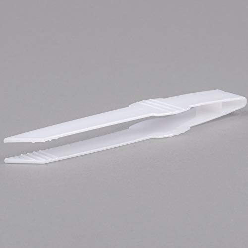 Fineline Configurações pinças de plástico Tongs-5.5 | White | Tiny Tentations | Pacote de 20 utensílios de serviço
