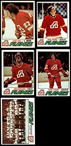 1977-78 Topps Calgary Flames perto da equipe definida Atlanta Flames VG/EX Flames