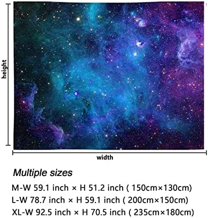 Lahasbja galáxy tapeçaria azul estrelado céu tapeçaria universo espacial tapeçaria parede pendurada na tapeçaria psicodélica