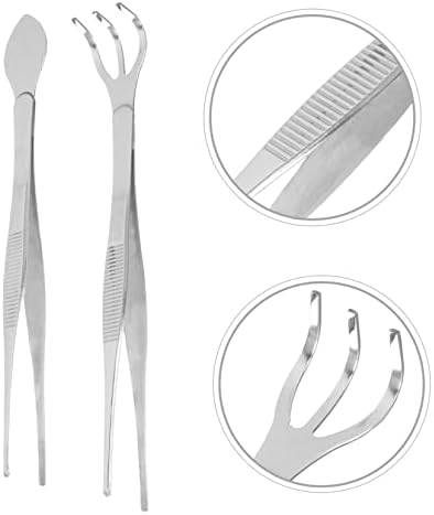 Yardwe 4 sets tweezersai tweezers mutitool spatula spatula bensai Tream Tools Aquascapando pinças artesanato pinça de ronsai ferramentas