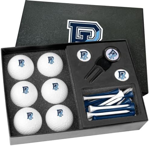Golfballs.com Classic Rhode Island Rams meia dúzia de presentes com ferramenta de divotas - bolas em branco