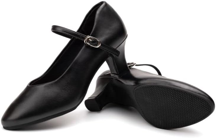 Juodvmp Womens Fechado Toe Moderno de Caractere Moderna Sapatos de Dança T Séquina Profissional de Salsa Latina Salas Sapas de Camurça