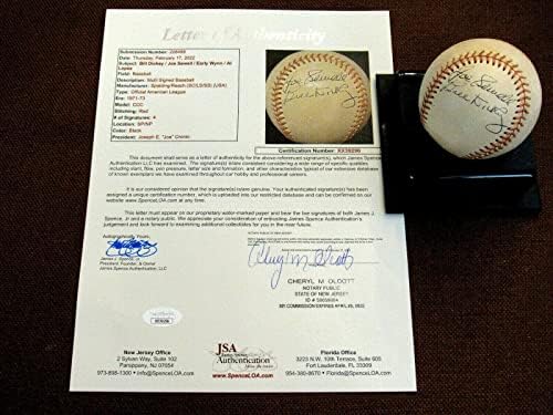 Bill Dickey Joe Sewell al Lopez Early Wynn assinou o alcance Joe Cronin Baseball JSA - Bolalls autografados