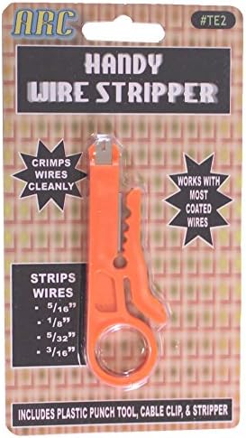 ARC ARC PVC Wire Stripper Tool com clipe de cabo, stripper e alça de dedo: TE-00021