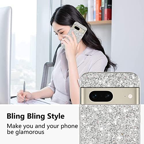 Compatível com o Google Pixel 7 Case Glitter Bling Google Pixel 7 Caixa de telefone para mulheres Casos de proteção à prova de choques fofos